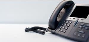 Landline telephone for customer support